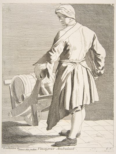 Vaeltava etikkamyyjä, 1738. tekijältä Anne Claude Philippe de Caylus