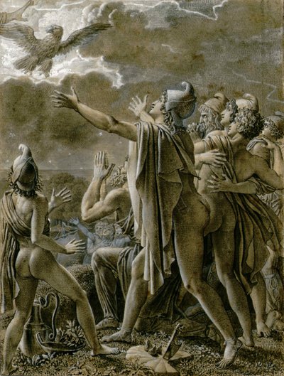 Aeneas ja hänen seuraajansa Latiumissa, 1791-1793. tekijältä Anne Louis Girodet de Roucy Trioson