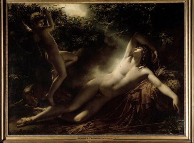 Endymionin uni tai Endymion, Moon vaikutus. Roussy Triosonin Anne Louis Girodetin maalaus (Roucy Trioson tekijältä Anne Louis Girodet de Roucy Trioson