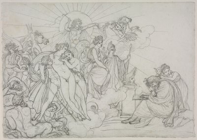 Rukous jumalille, jotka johtavat maataloutta Vergiliusin teoksesta "Georgics" tekijältä Anne Louis Girodet de Roucy Trioson