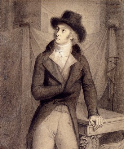 Miehen muotokuva, jonka väitetään olevan Pierre-Paul Roger-Collard tekijältä Anne Louis Girodet de Roucy Trioson
