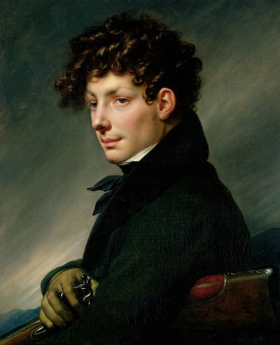 Nuoren miehen muotokuva metsästäjänä, 1811 tekijältä Anne Louis Girodet de Roucy Trioson