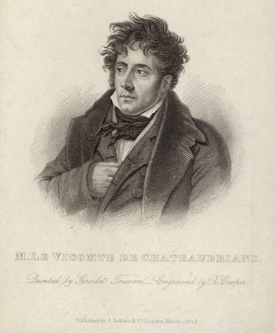 Chateaubriandin varakreivin muotokuva tekijältä Anne Louis Girodet de Roucy Trioson