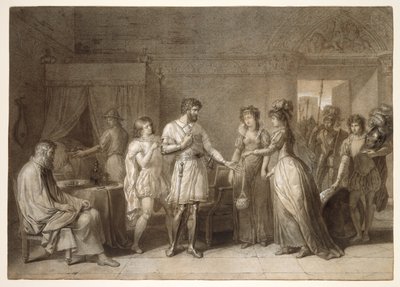 Bayard kieltäytyy emäntänsä lahjoista Bresciassa tekijältä Anne Louis Girodet de Roussy Trioson