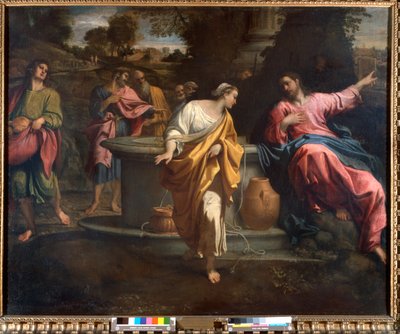 Kristus ja samarialainen nainen kaivolla, 1594-95 tekijältä Annibale Carracci