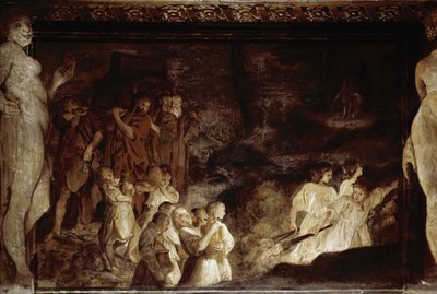 Jasonin elämän jakso: Jasonin väärennetyt hautajaiset (Fresko tekijältä Annibale Carracci