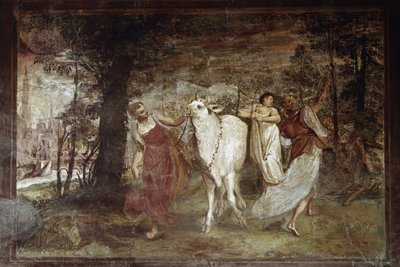 Europa johtava Jupiter (Fresko tekijältä Annibale Carracci
