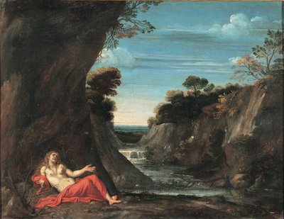 Maisema katuvan Magdaleenan kanssa vuosina 1601-1641 tekijältä Annibale Carracci