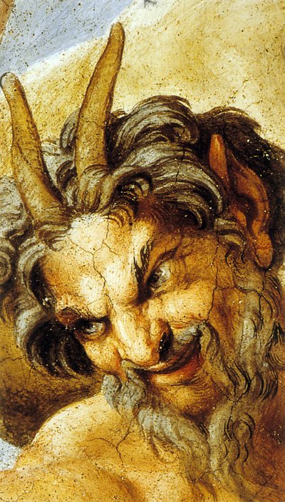 Satyre Farnesen palatsissa Roomassa (seinämaalaus) tekijältä Annibale Carracci