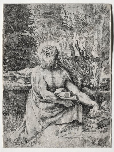 St. Jerome, n. 1591. tekijältä Annibale Carracci