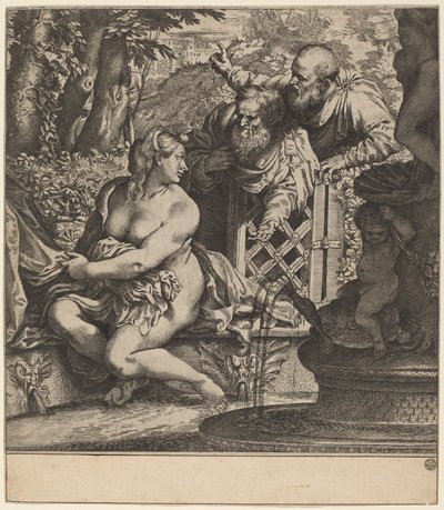 Susanna ja vanhimmat tekijältä Annibale Carracci