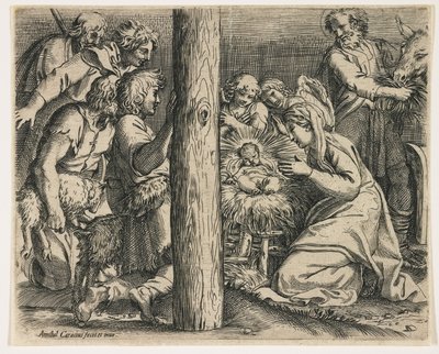 Paimenten palvonta, n. 1606 tekijältä Annibale Carracci
