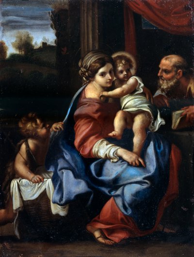 Pyhä perhe, jossa Johannes Kastaja poikana, 1500-luvun loppu tai 1700-luvun alku. tekijältä Annibale Carracci