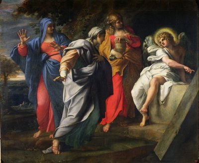 Pyhät naiset Kristuksen haudalla, noin 1597-8. tekijältä Annibale Carracci