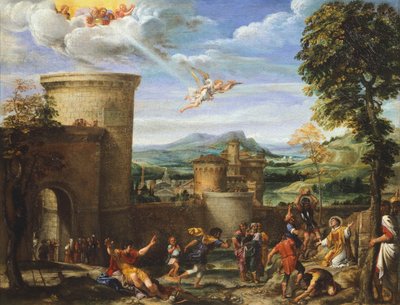 Pyhän Stefanoksen marttyyrikuolema, n. 1603-04 (öljy kankaalle) tekijältä Annibale Carracci
