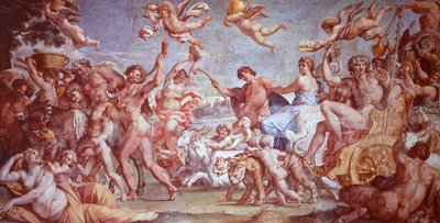 Bacchuksen ja Ariadnen voitto tekijältä Annibale Carracci