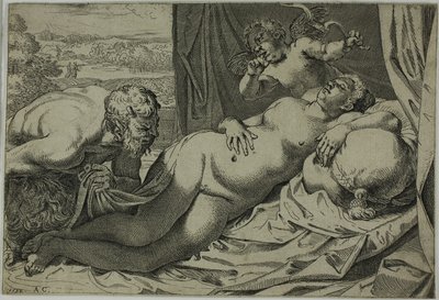 Venus ja Satyr tekijältä Annibale Carracci