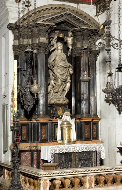 Neitsyt Marian taivaaseenastuminen, 1586 tekijältä Annibale Fontana