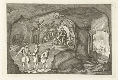 Daniel Raapin saapuminen helvettiin, 1754 tekijältä Anonymous