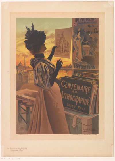 Galerie Rappin järjestämän Exposition du Centenaire de la Lithographie -näyttelyn mainos Les Maîtres de l