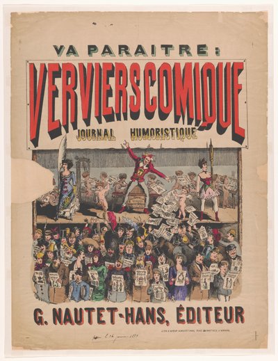 Verviers Comique Journal Humoristique -lehden juliste tekijältä Anonymous