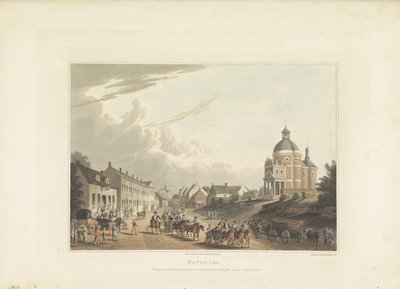 Afvoer van Franse kanonnen ovi Waterloo Waterloo. Ranskalaisen tykin kuljettaminen taistelukentältä 24. heinäkuuta 1815 (otsikko esineessä) tekijältä Anonymous
