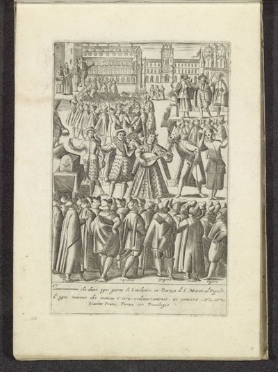 Huvipuisto San Marcopleinilla Venetsiassa Scenes uit het Venetiaanse leven (sarjan nimi) Habiti d