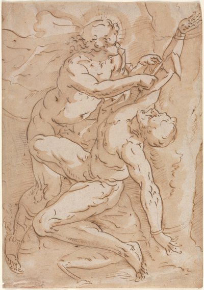 Apollo Flaying Marsyas (oikealla) tekijältä Anonymous