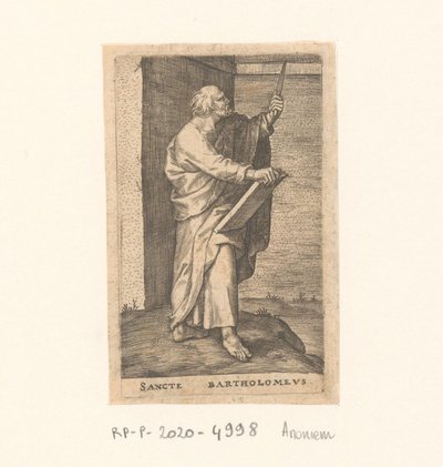 Apostoli Bartolomeus Sancte Bartholomew (otsikko esineessä) Apostolit (sarjan nimi) tekijältä Anonymous