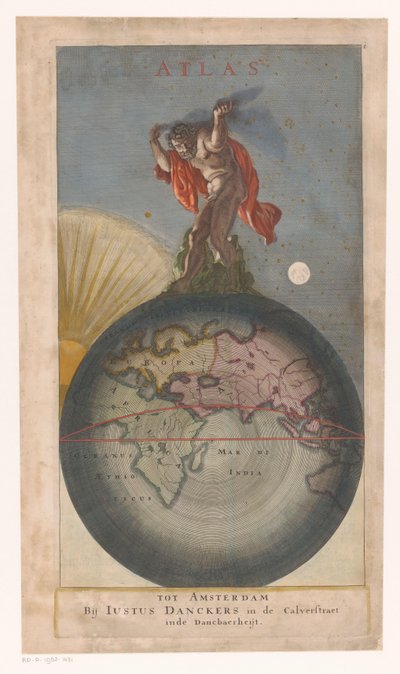 Atlas maapallolla Nimisivu: Justus Danckerts, Atlas, s.a. tekijältä Anonymous