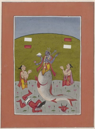 Avatar de Vishnu sortint de la boca d