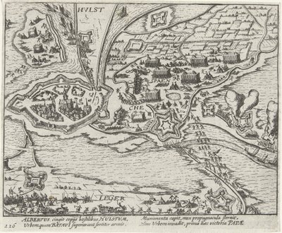 Arkkiherttua Albrechtin Hulstin piiritys, 1596 tekijältä Anonymous