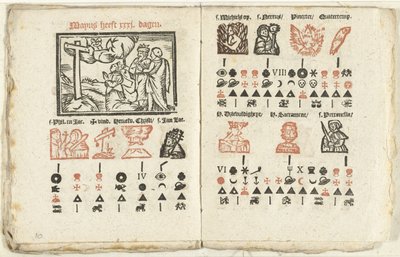 Sivut, joissa on ennuste toukokuulle 1712 tekijältä Anonymous