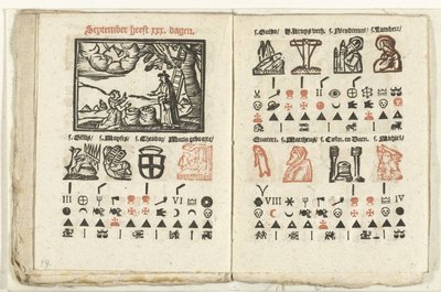 Sivut, joissa on ennuste syyskuulle 1712 tekijältä Anonymous