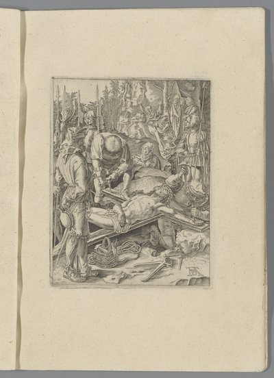 Kristus naulittiin ristille The Little Passion (sarjan nimi) Passio Christi Ab Alberto Durer Nurenburgensi Effigiata (sarjan nimi) tekijältä Anonymous