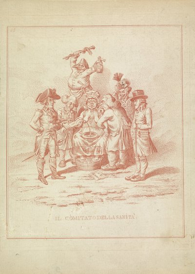 Terveyskomitea, 1795 Il Comitato della Sanita (otsikko esineessä) Hollandia Regenerata (italialainen kopio) (sarjan nimi) tekijältä Anonymous