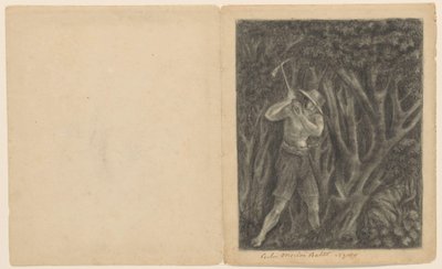 Coolen alkaa kaataa metsää Ngorossa, noin 1820-1850 tekijältä Anonymous