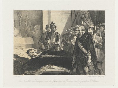 Viimeinen kunnianosoitus Egmondin ja Hornen ruumiille, 1568 Viimeinen kunnianosoitus Egmondin ja Hoornen kreivien ruumiille (nimi esineessä) tekijältä Anonymous
