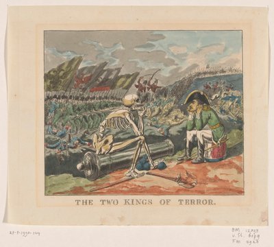 Terrorin kaksi kuningasta, 1813 Terrorin kaksi kuningasta (otsikko esineessä) tekijältä Anonymous