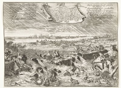 Dijkdoorbraak lähellä Coevordenia, 1673 Mieti, miten ja missä muodossa se Munsterin piispan määräyksellä (...) (otsikko esineessä) tekijältä Anonymous