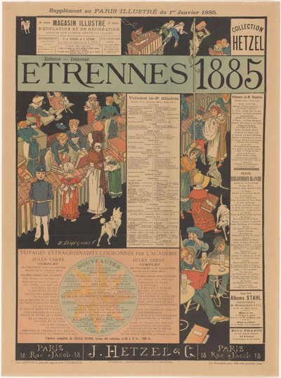 J. Hetzel & Cien rahastoluettelo Pariisissa Etrennes 1885 (otsikko esineessä) tekijältä Anonymous