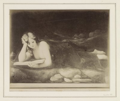 Kuvakopio Antonio da Correggion jälkeisestä maalauksesta, joka kuvaa Maria Magdaleenan katumusta ROMA – Maddalena Correggio, Galleria Borghese (otsikko esineessä) tekijältä Anonymous