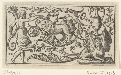 Frisó amb lleó Acaben els frisons amb grotescos, treballs en pergaminos, criatures de fantasia, animals i vinyes de fulla (títol de la sèrie) tekijältä Anonymous