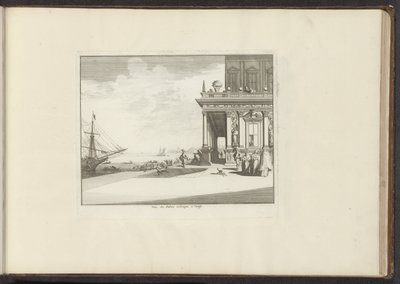 Näkymä Palazzo Collinalle Venetsiassa Vue du Palais Collina a Venise (otsikko esineessä) Palatsit ja muistomerkit Venetsiassa, Livornossa, Napolissa ja Roomassa (sarjan nimi) tekijältä Anonymous