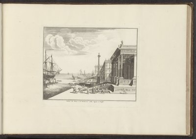 Näkymä Palazzo del Nunzio Pontificiolle Venetsiassa Palais du Nonce à St. Francesco della Vigna à Venise (otsikko esineessä) Palatsit ja muistomerkit Venetsiassa, Livornossa, Napolissa ja Roomassa (sarjan nimi) tekijältä Anonymous