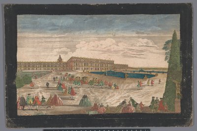 Näkymä Versaillesin puutarhaan ja Versaillesin palatsille tekijältä Anonymous