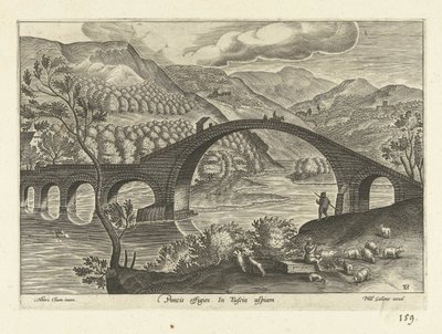 Gezicht op een brug a Toscana Un retrat del pont. A qualsevol part de la Toscana (títol a l