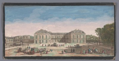 Gezicht op het Château de Choisy Näkymä Royal House of Choisyn pihan puolelta (otsikko esineessä) tekijältä Anonymous