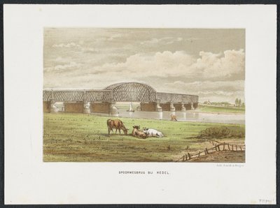 Hedelsen rautatiesilta Maasin yli, 1870 Hedelin rautatiesilta (otsikko esineessä) Päärautatiesillat Alankomaissa (sarjan nimi) tekijältä Anonymous