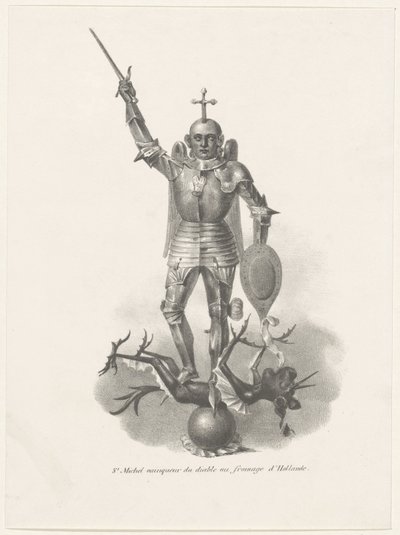 Pyhä Mikael valloittaa paholaisen hollantilaisella juustolla, 1830 St. Michel vainqueur du diable au fromage d